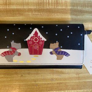 Radley London Tri-Fold LRG Black Wallet (Home For The Holidays Leather Wallet)